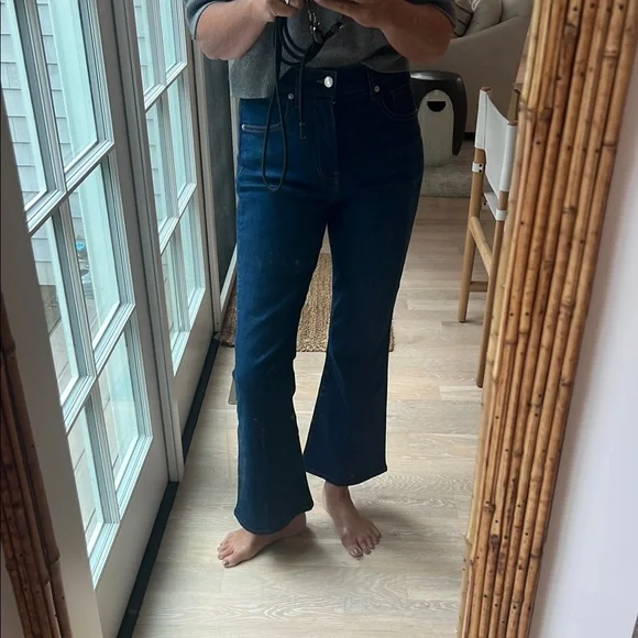 Veronica Beard Beverly Blue boot Leg loafer Jeans - Picture 2 of 7